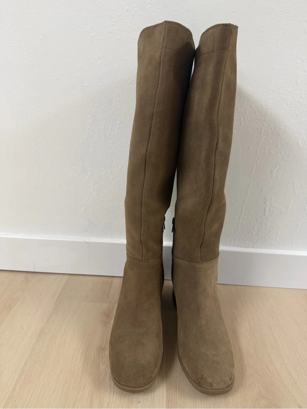 Blondo Tall Suede-Knee High Waterproof Boots - Taupe Brown